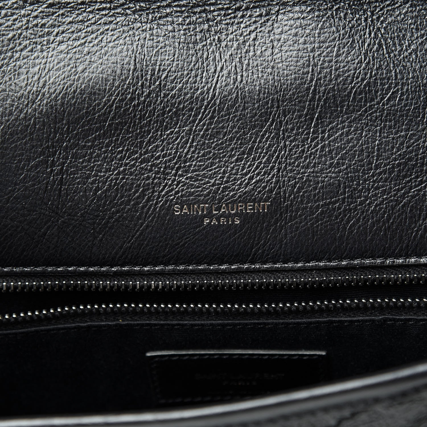 Saint Laurent Crinkled Calfskin Matelasse Monogram Large Niki Chain Satchel Black 6 of 11