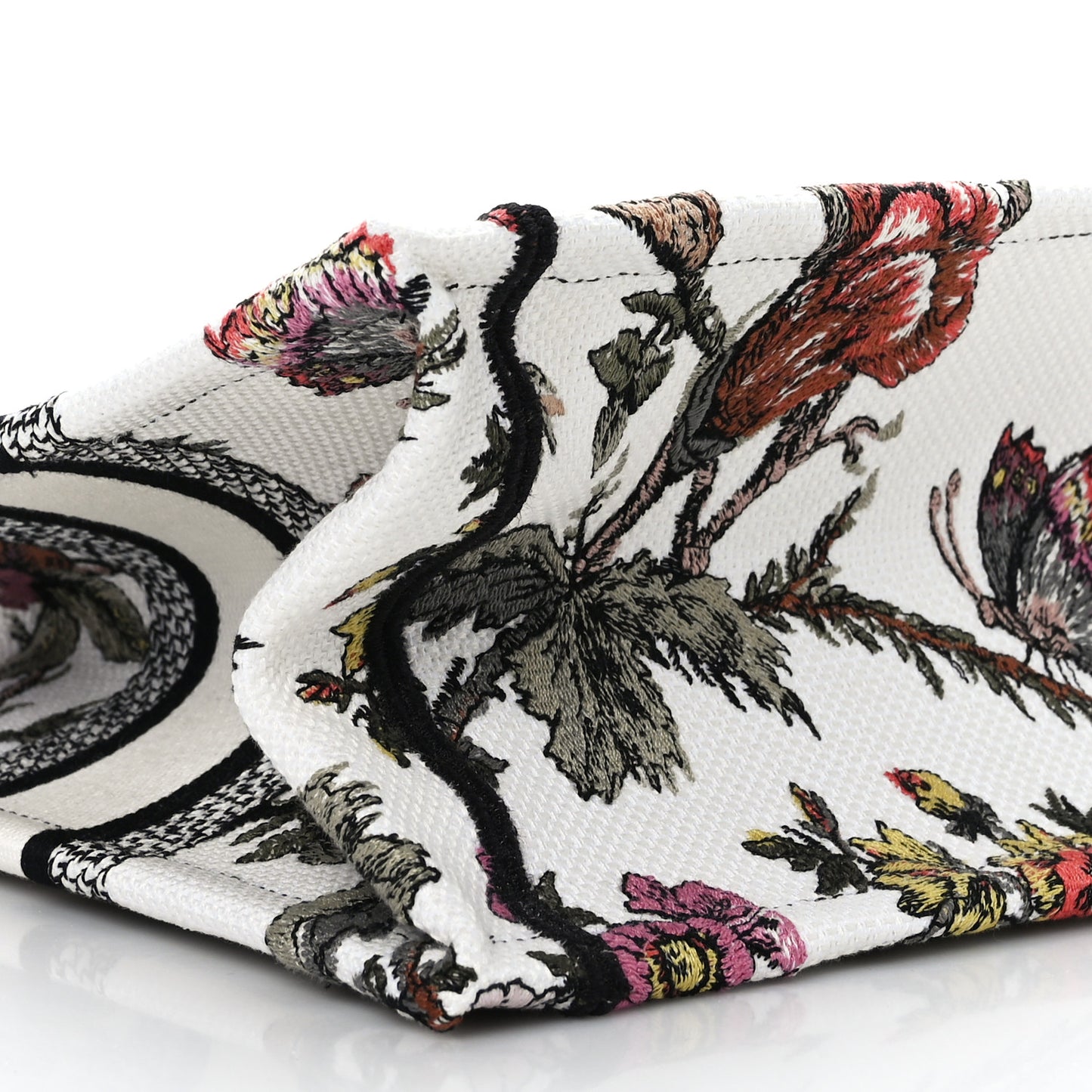 Canvas Jardin Botanique Embroidered Small Book Tote Multicolor