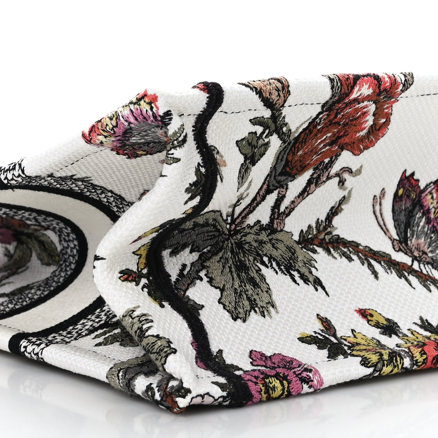Christian Dior Canvas Jardin Botanique Embroidered Small Book Tote Multicolor 8 of 9
