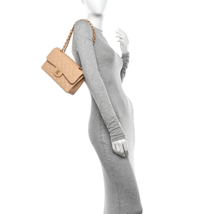 Chanel Caviar Quilted Small Double Flap Beige 2 of 11