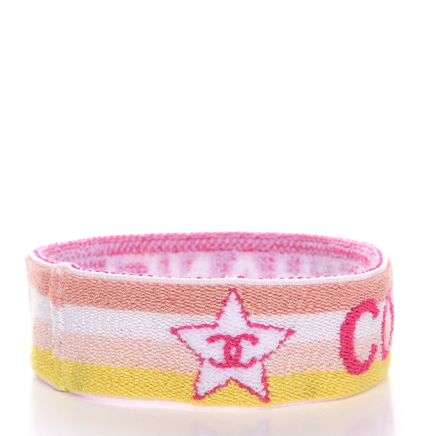Chanel Knit Coco CC Headband Wristband Set Multicolor 303481