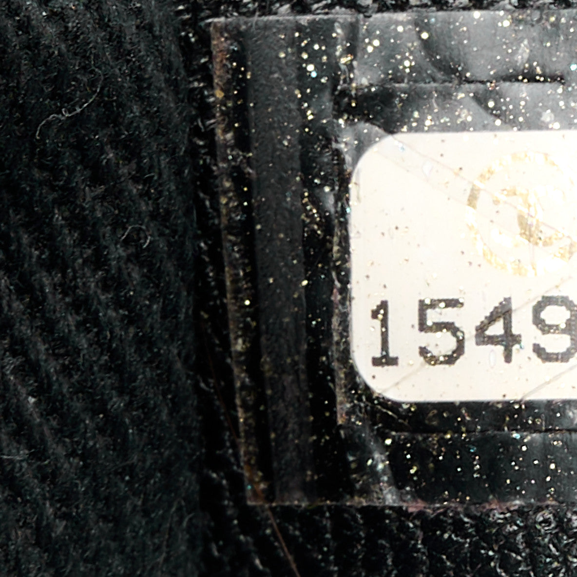 Iridescent Calfskin Jumbo In the Mix Double Flap Black