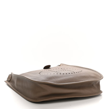 Hermes Taurillon Clemence Evelyne I GM Etoupe 3 of 9