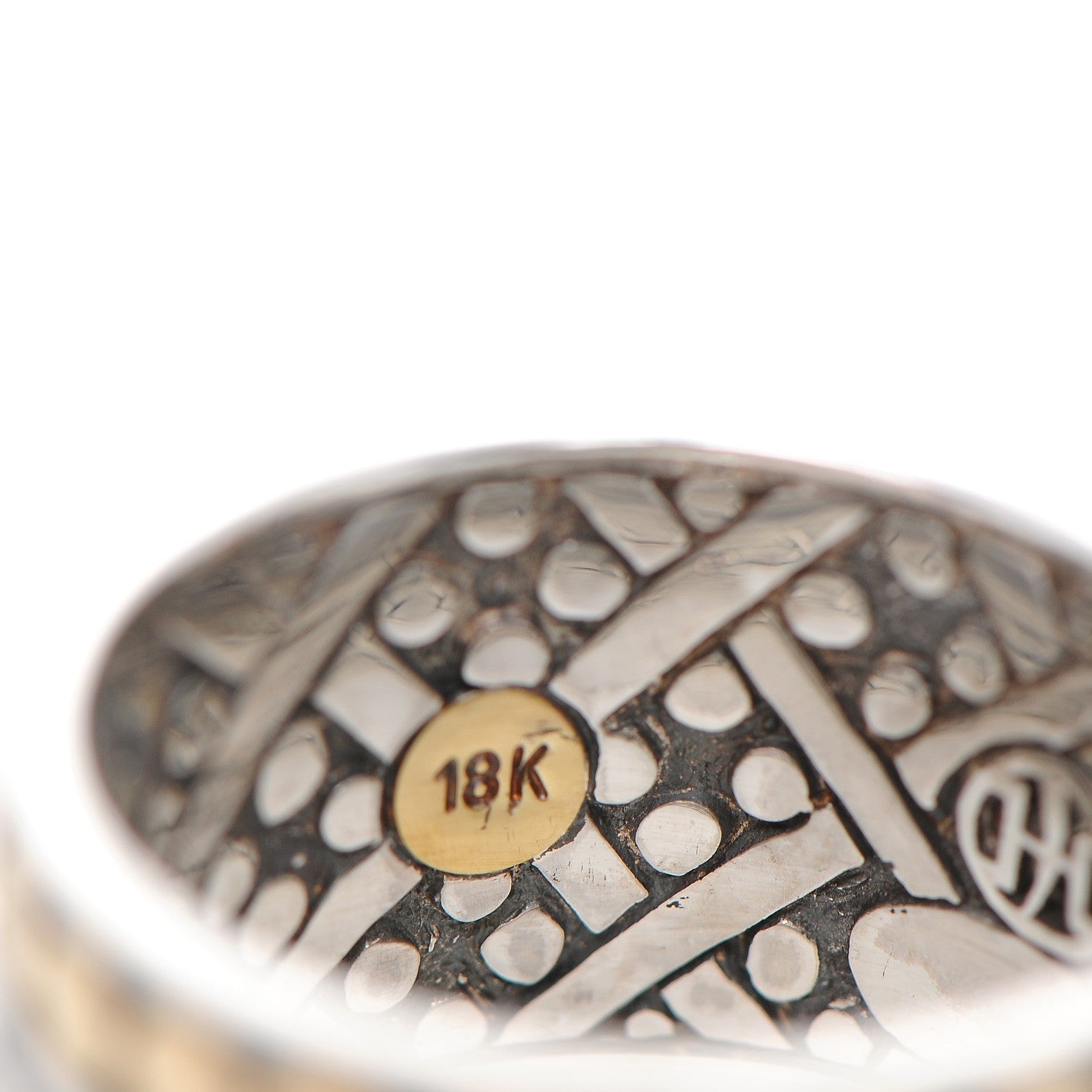 John Hardy Sterling Silver 18K Yellow Gold Jaisalmer Dot Ring 58 8.5 6 of 6