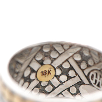 John Hardy Sterling Silver 18K Yellow Gold Jaisalmer Dot Ring 58 8.5 6 of 6