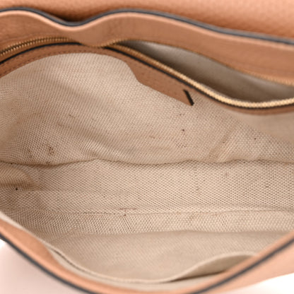 Gucci Pebbled Calfskin Medium Soho Flap Crossbody Camelia 8 of 12