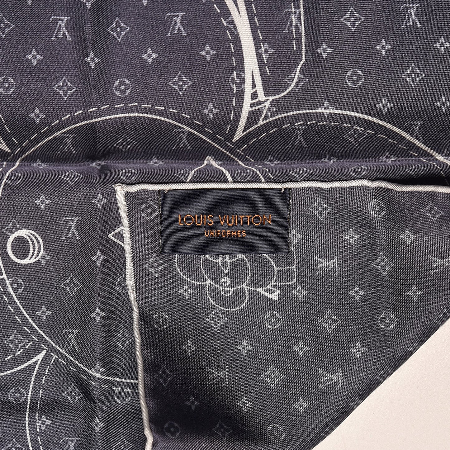 Silk Monogram Vivienne Bandana