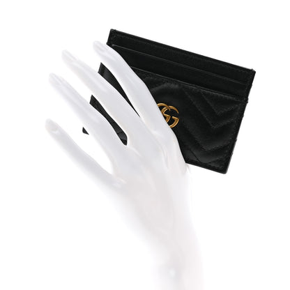 Gucci Calfskin Matelasse GG Marmont Card Holder Black 2 of 8