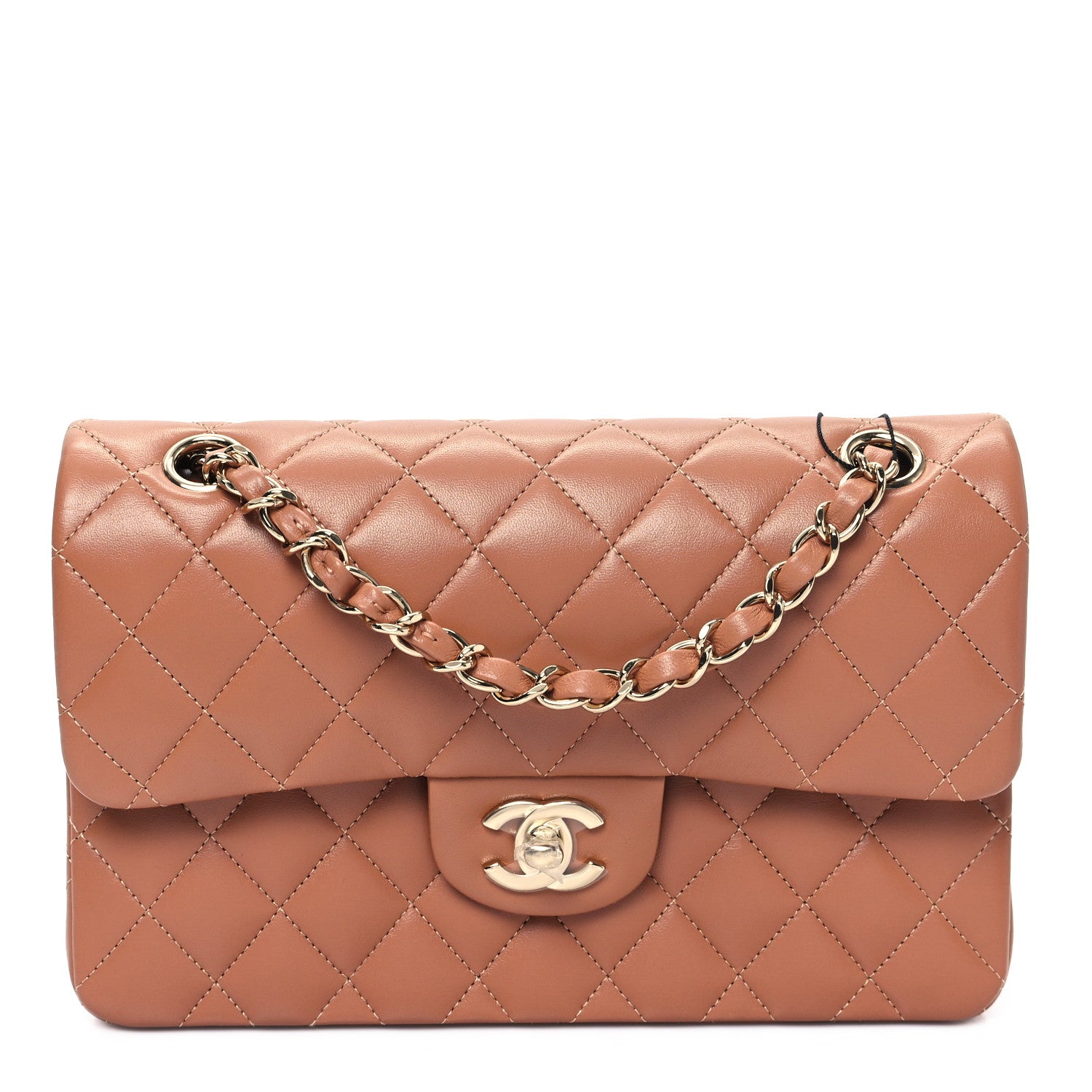 Chanel Lambskin Quilted Small Double Flap Brown 1 of 11