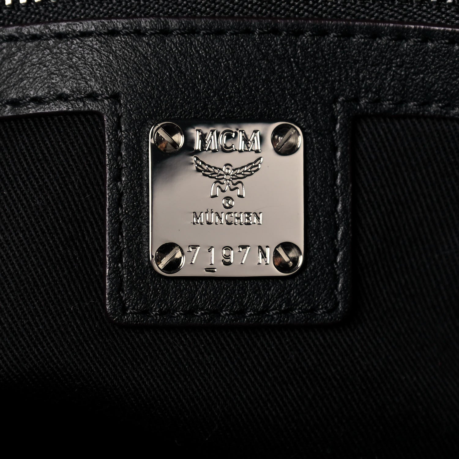 MCM Calfskin Ottomar Monogram Medium Klara Hobo Black 6 of 11