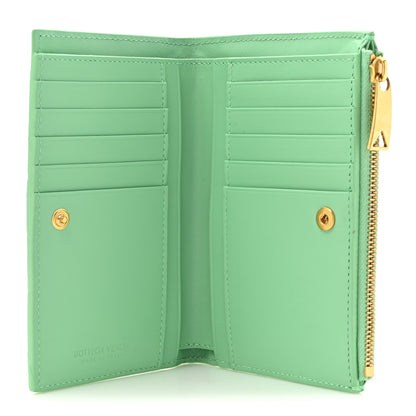 Bottega Veneta Nappa Intrecciato Bifold Zip Wallet Fountain 5 of 9
