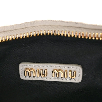 Miu Miu Nappa Matelasse Small Wander Hobo White 6 of 14