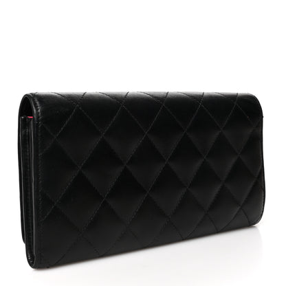 Chanel Calfskin Quilted Cambon Gusset Flap Wallet Black 3 of 11