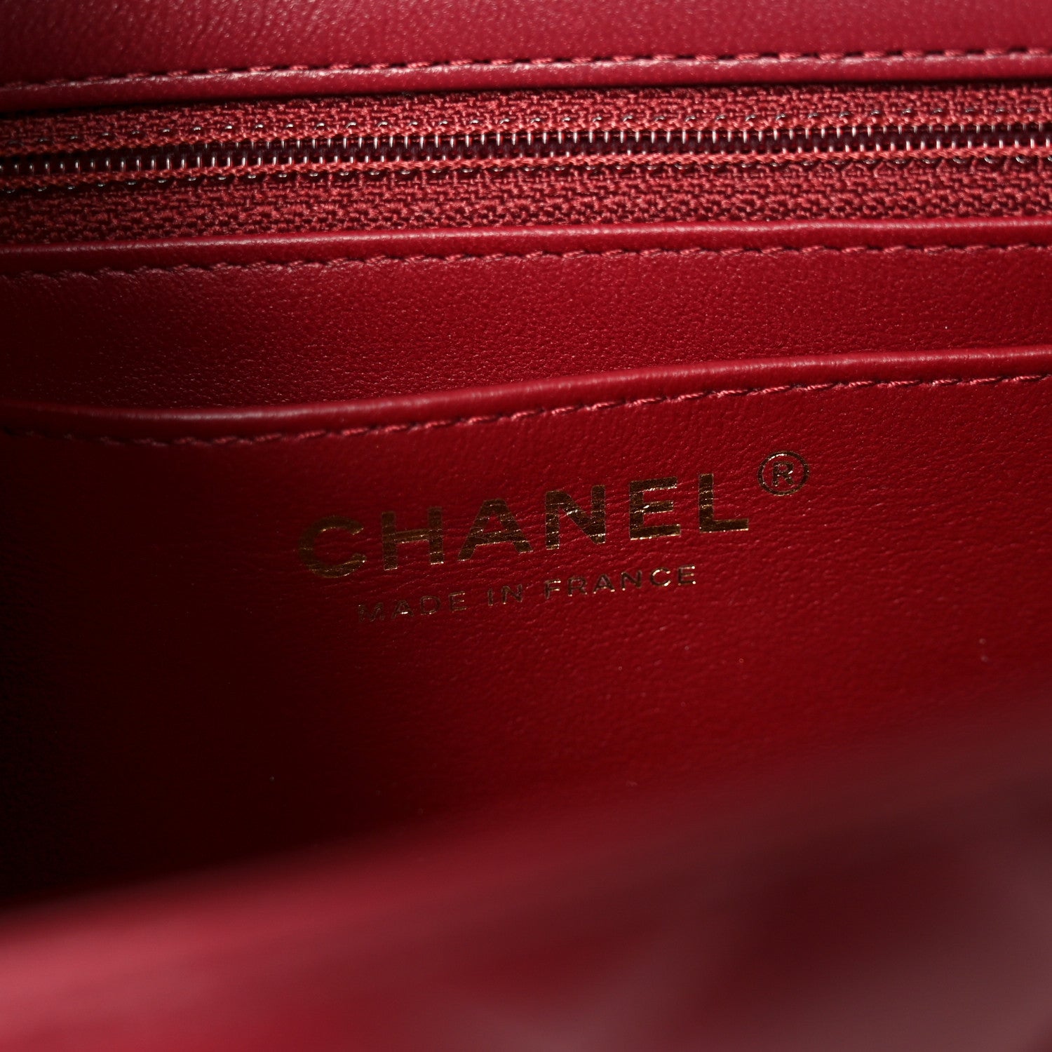 Chanel Lambskin Quilted Mini Rectangular Flap Burgundy 6 of 11