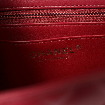 Chanel Lambskin Quilted Mini Rectangular Flap Burgundy 6 of 11