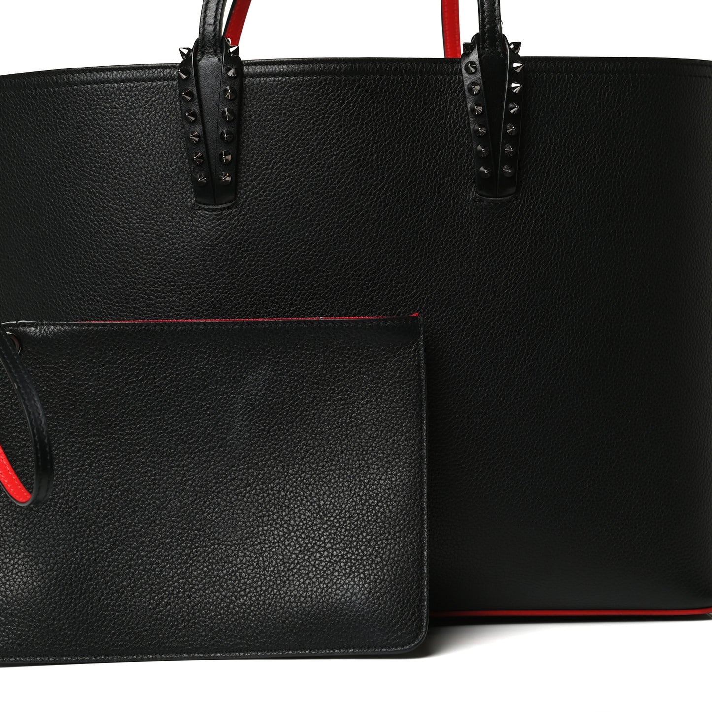 Calfskin Spikes East West Cabata Tote Black