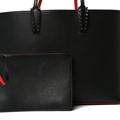 Christian Louboutin Calfskin Spikes East West Cabata Tote Black 6 of 15