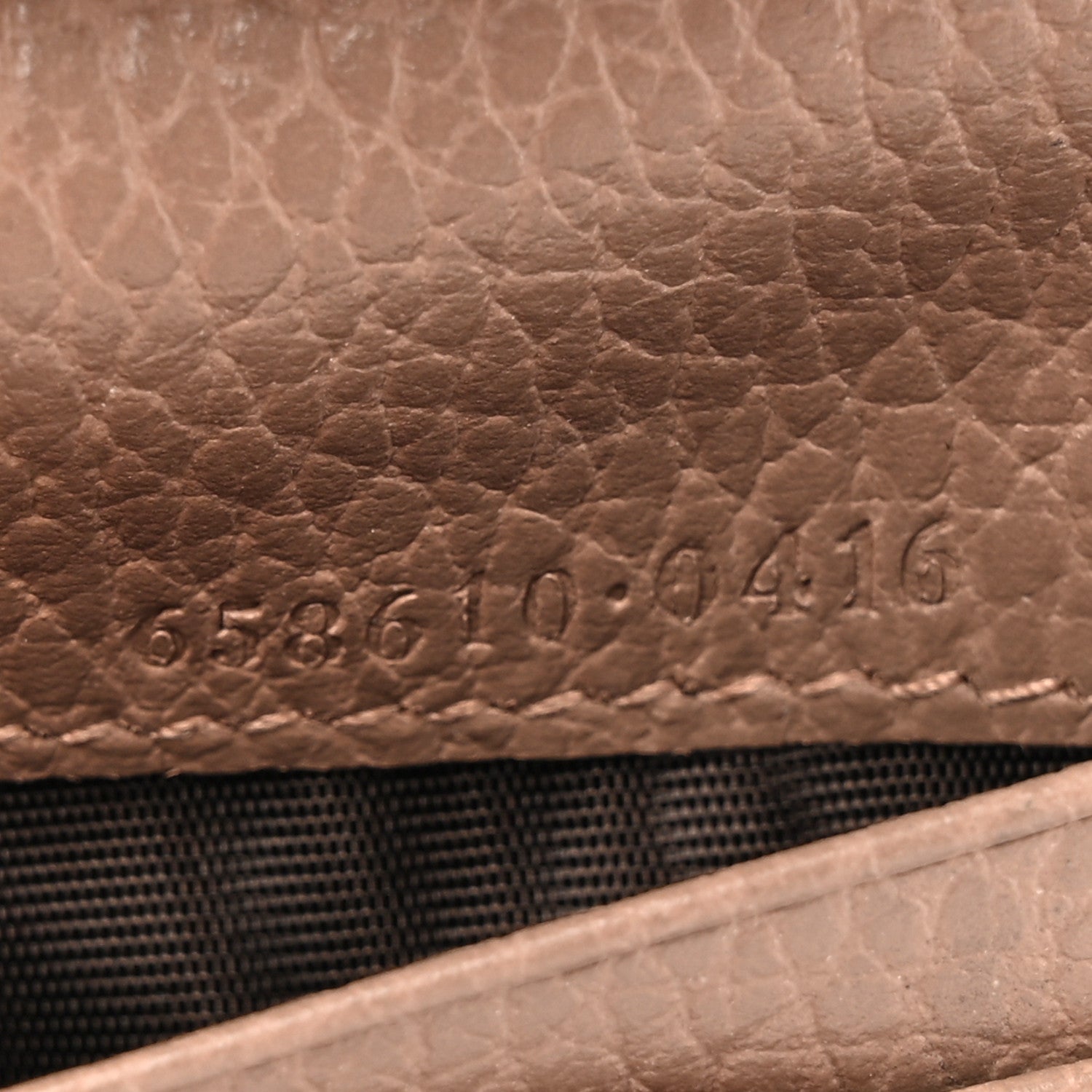 Gucci Dollar Calfskin GG Supreme Monogram GG Marmont Card Case Porcelain Rose Beige Ebony 8 of 10