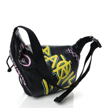 Balenciaga Agneau Arena Graffiti All Over Explorer Belt Bag Black Multicolor 3 of 9