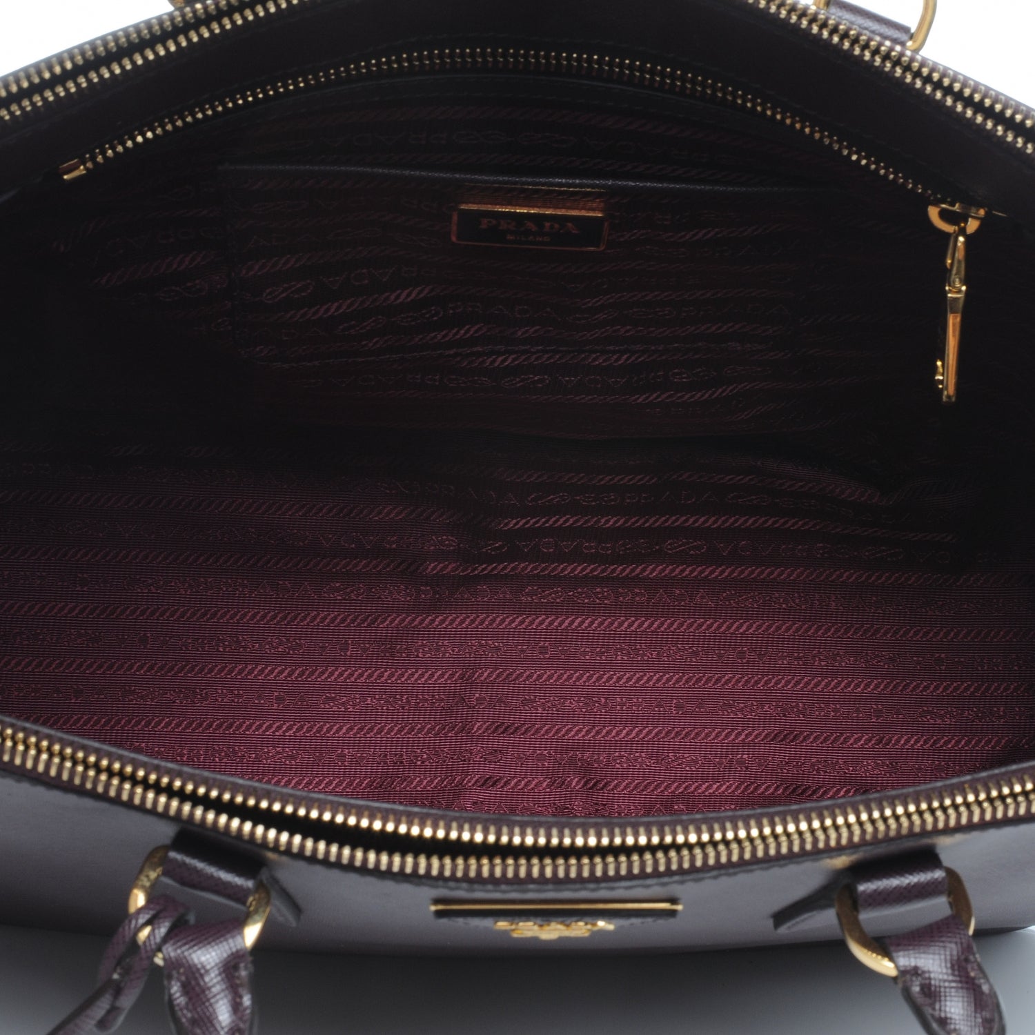Prada Saffiano Lux Tote Bordeaux 6 of 8