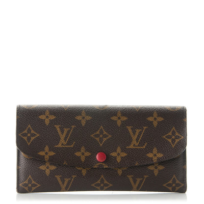 Louis Vuitton Monogram Emilie Wallet Red 1 of 7