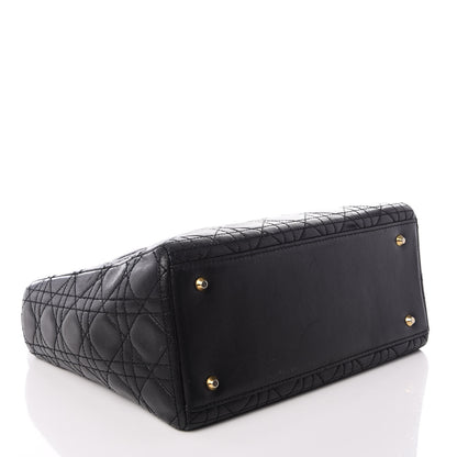 Christian Dior Lambskin Cannage Medium Lady Dior Black 3 of 8