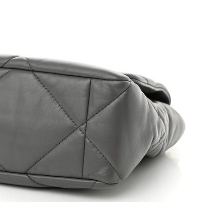 Chanel Lambskin Quilted Large Chanel 19 Flap Grey 10 of 10