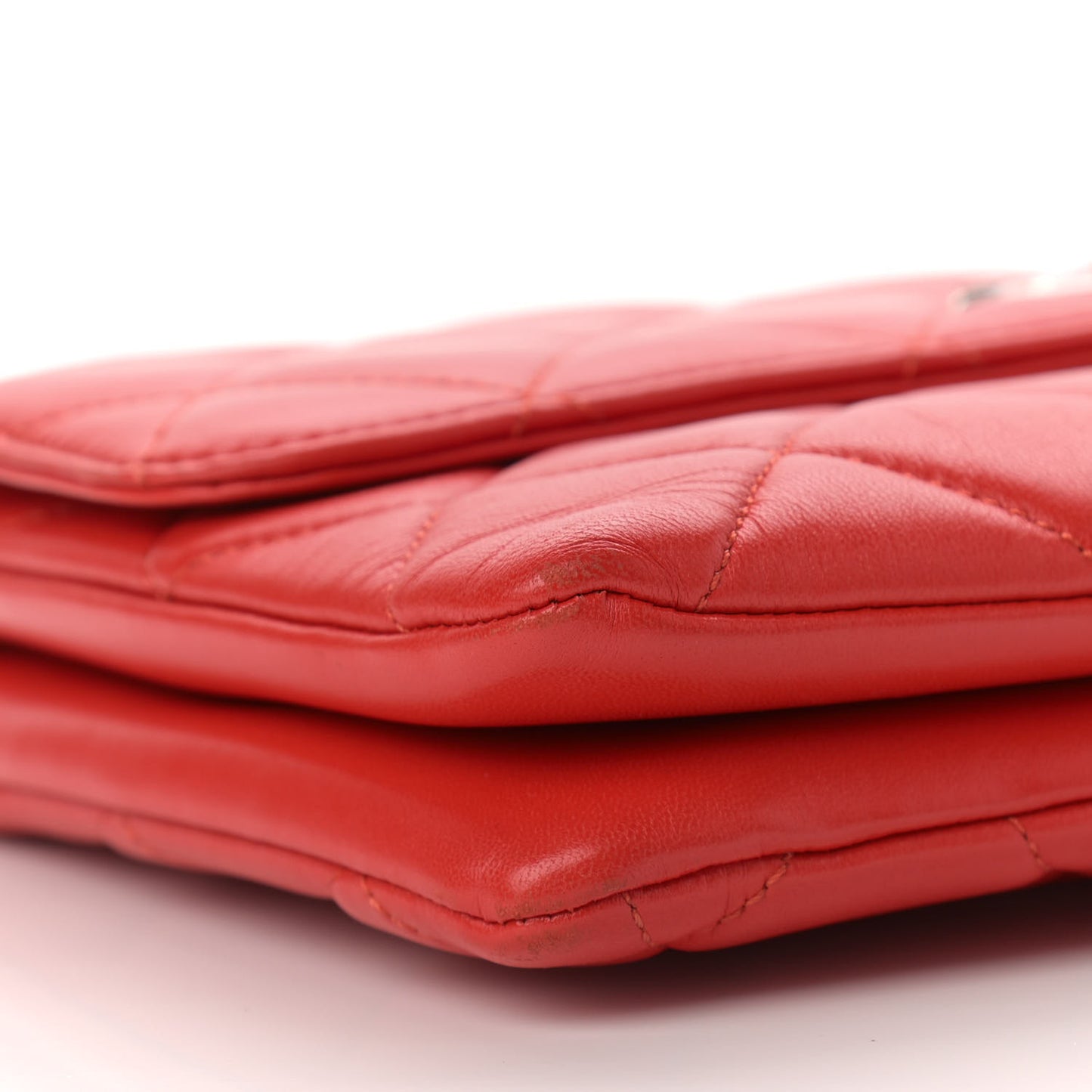 Lambskin Quilted Medium Trendy CC Flap Red
