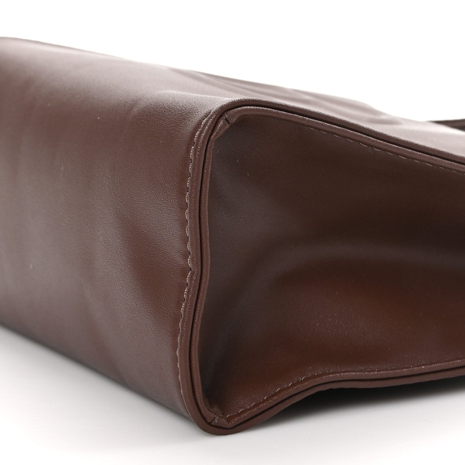 Telfar Vegan Leather Small Shopping Bag Chocolate 9 of 9