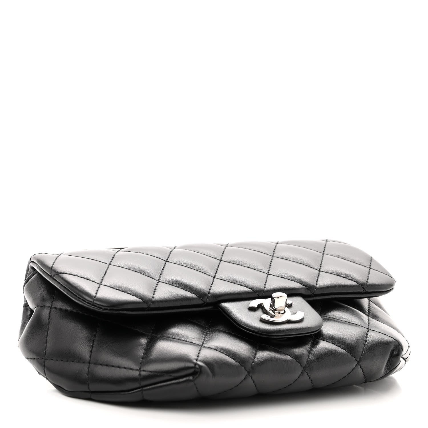 Chanel Calfskin Quilted CC Uniform Flap Belt Bag Black 4 of 9