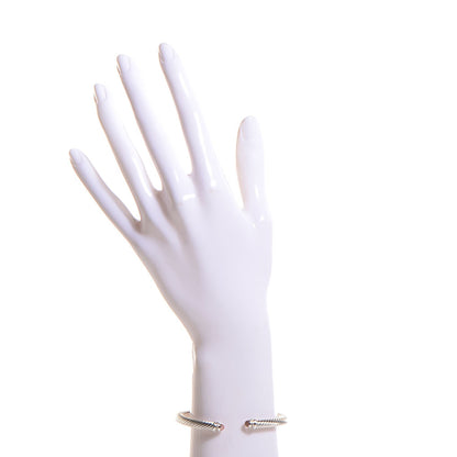 David Yurman Sterling Silver Diamond Morganite 5mm Cable Classics Bracelet 2 of 5