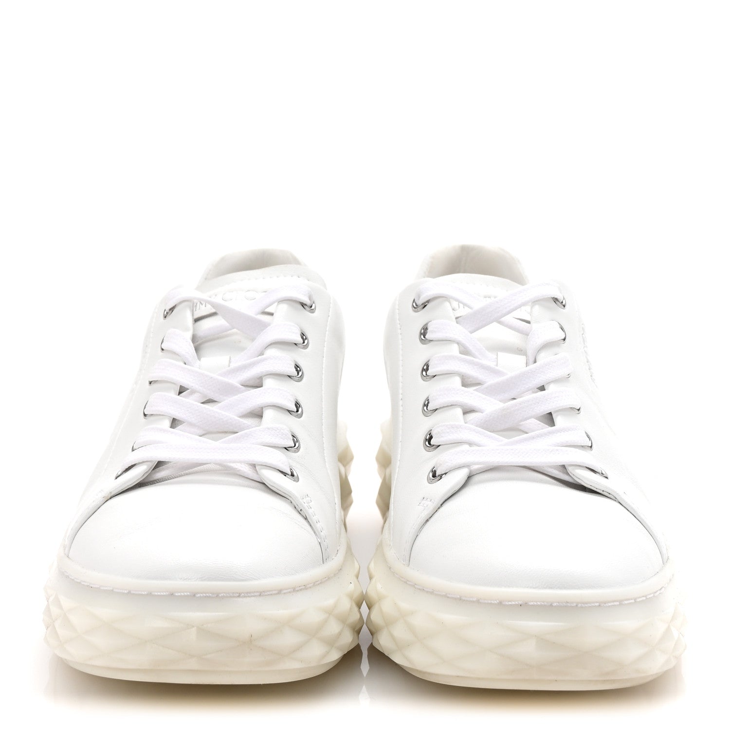 Jimmy Choo Nappa Diamond Light Platform Sneakers 38 White 2 of 10