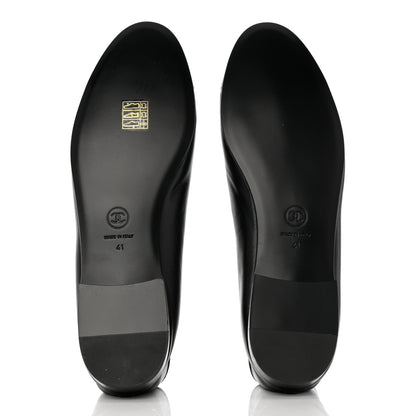 Chanel Lambskin Patent Cap Toe Ballerina Flats 41 Black 5 of 9