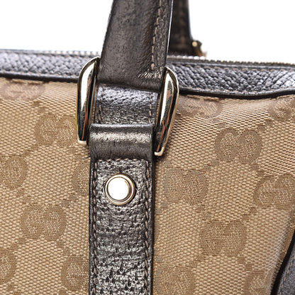 Gucci Monogram Small Abbey Boston Metallic Brown 17 of 19
