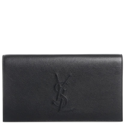 Saint Laurent Leather Large Belle de Jour Clutch Black 1 of 7