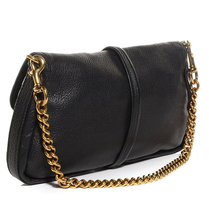 Gucci Leather Bamboo Croisette Evening Bag Black 3 of 7