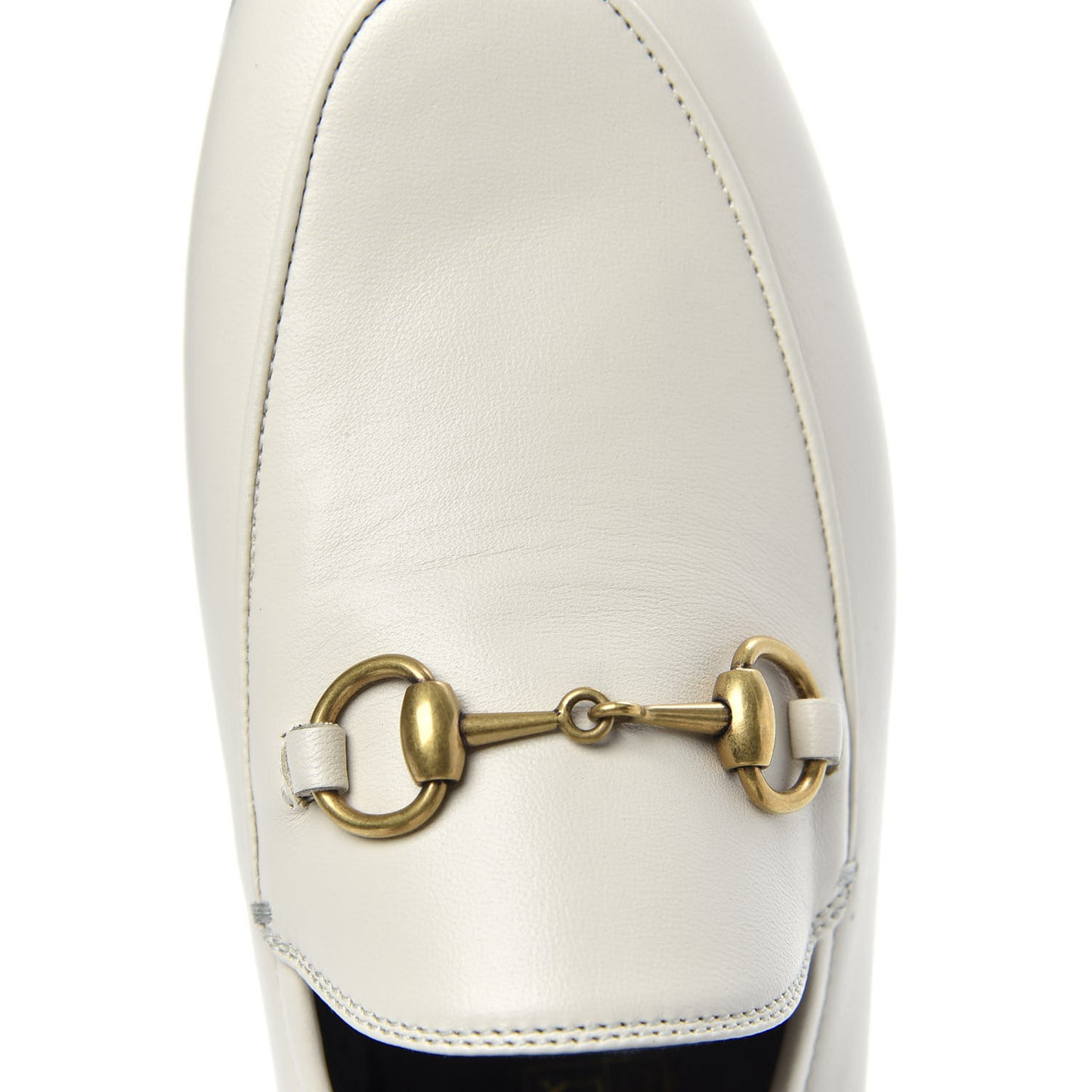 Lambskin Womens Brixton Horsebit Loafers 36 Mystic White