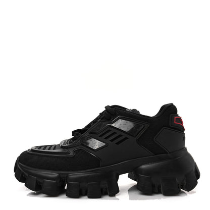 Prada Rubber Technical Knit Fabric Cloudbust Thunder Sneakers 35 Black 1 of 8