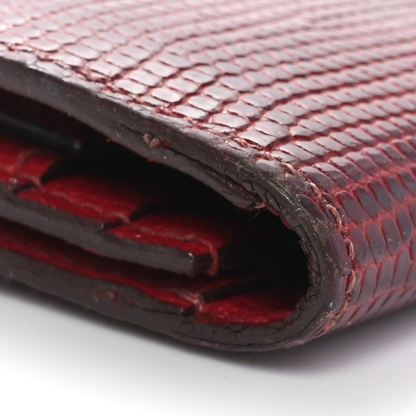 Lizard Bearn Gusset Wallet Rubis