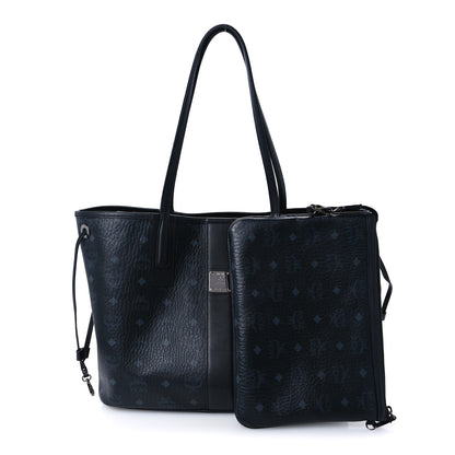 MCM Visetos Medium Liz Reversible Shopper Tote Black 3 of 18