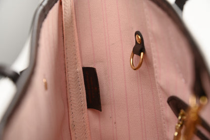 Louis Vuitton Damier Ebene Neo Neverfull MM Rose Ballerine 14 of 15