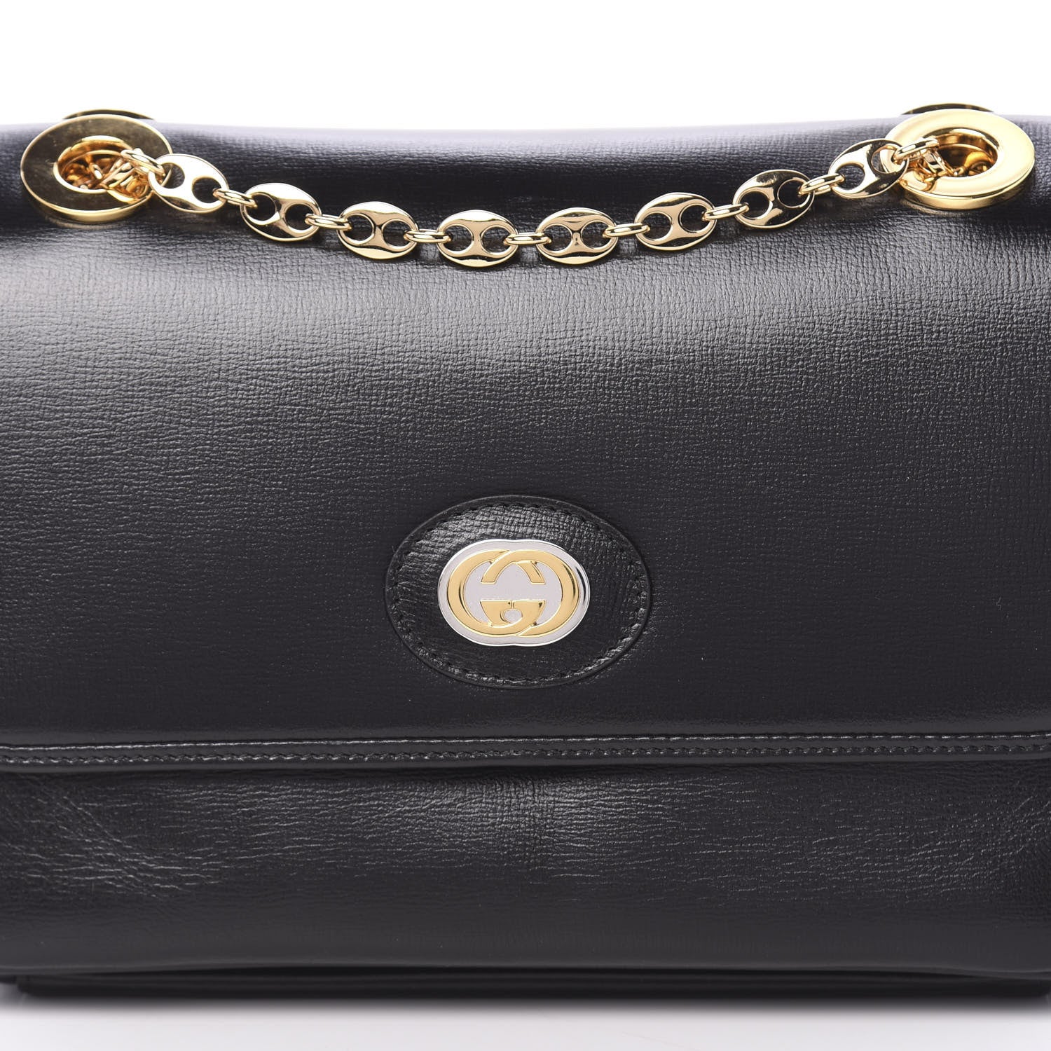 Gucci Azalea Calfskin Small Marina Chain Shoulder Bag Black 11 of 11