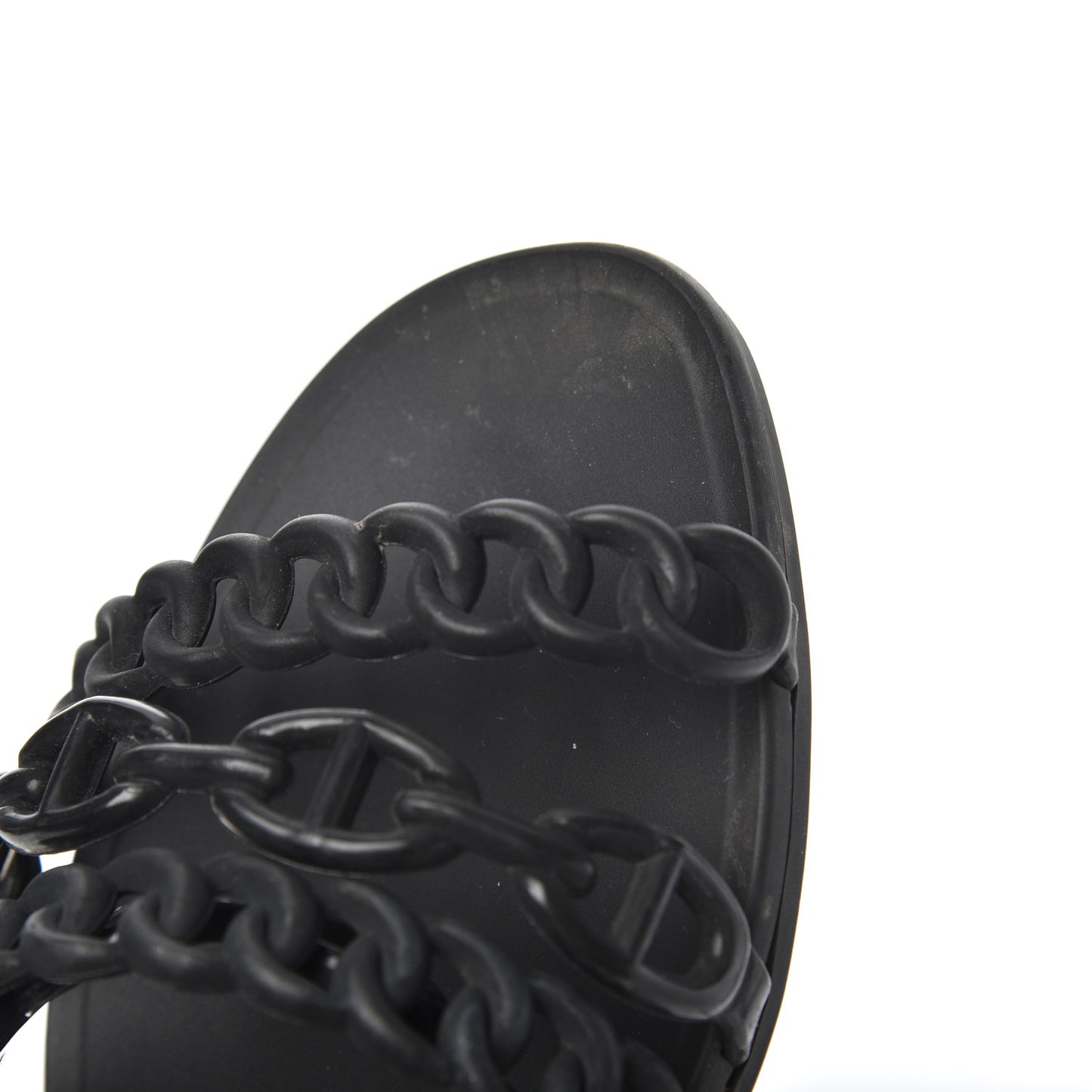 Rubber Chaine d'Ancre Nude Sandals 36 Black