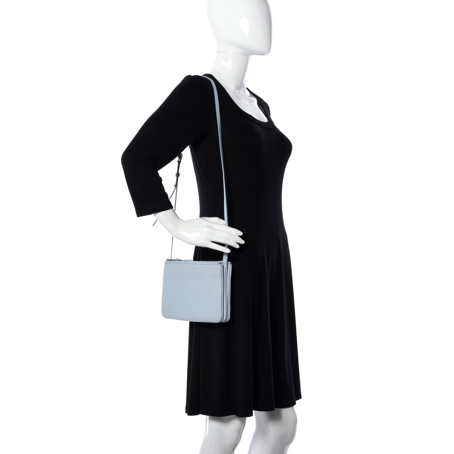 Lambskin Small Trio Crossbody Bag Lavender