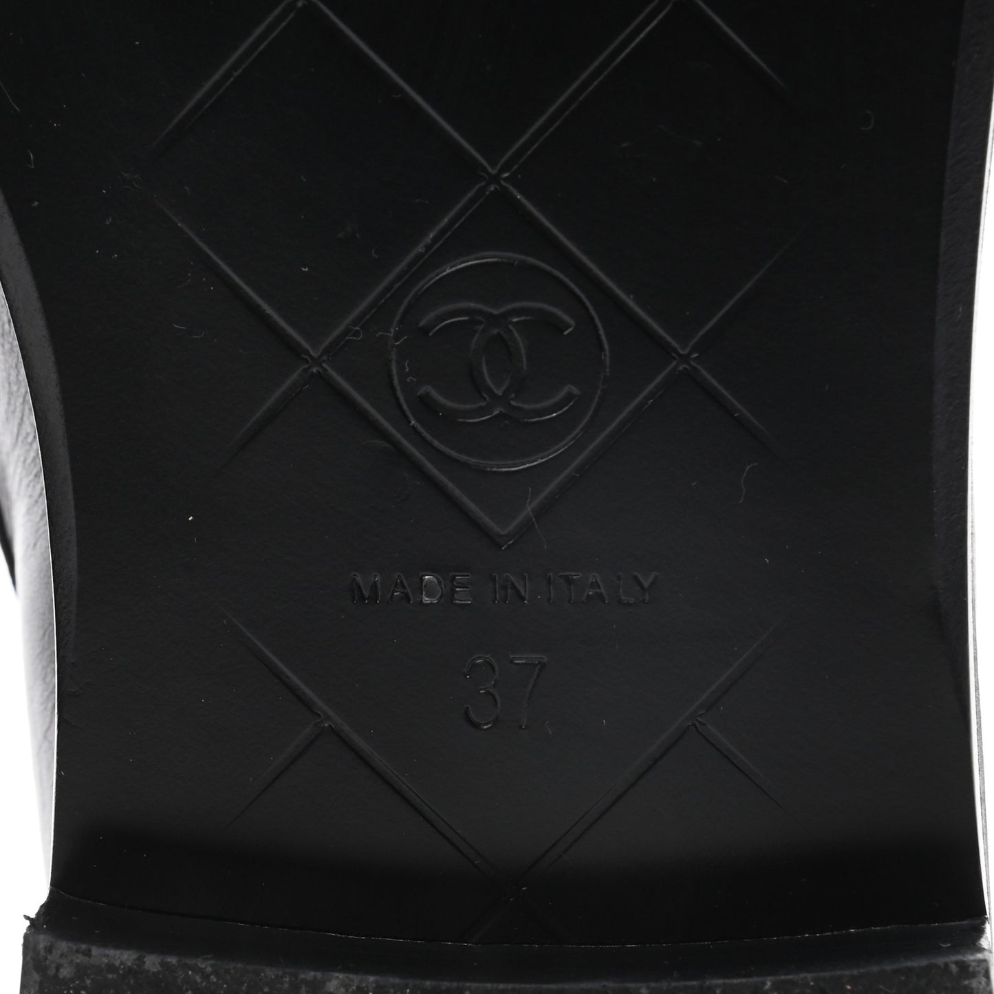 Lambskin Quilted CC Turnlock Loafers 37 Black