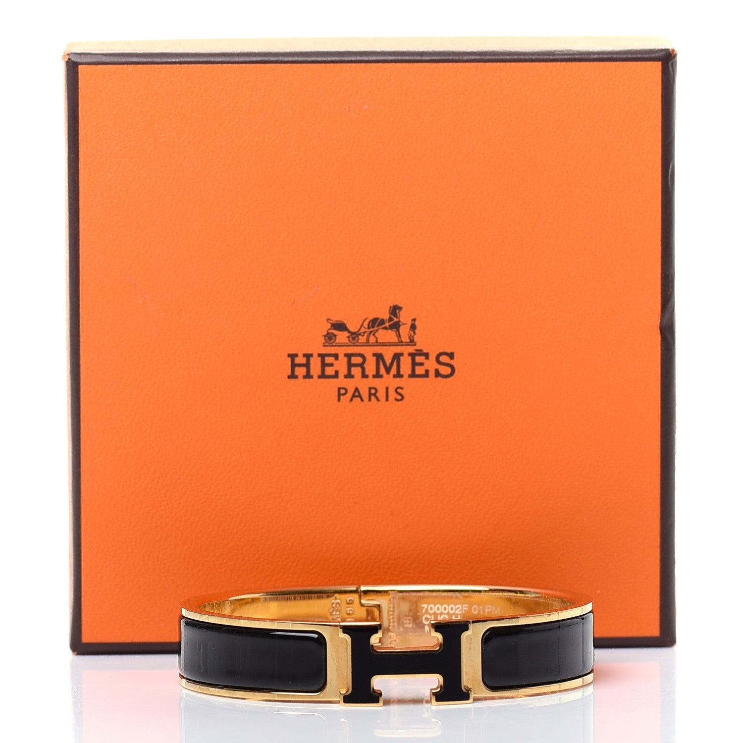 Hermes Enamel Narrow Clic Clac H Bracelet PM Black 5 of 5