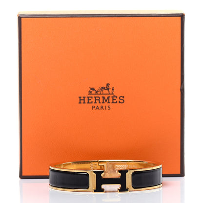 Hermes Enamel Narrow Clic Clac H Bracelet PM Black 5 of 5