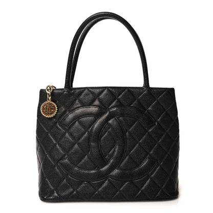 Chanel Caviar Quilted Medallion Tote Black 1 of 10
