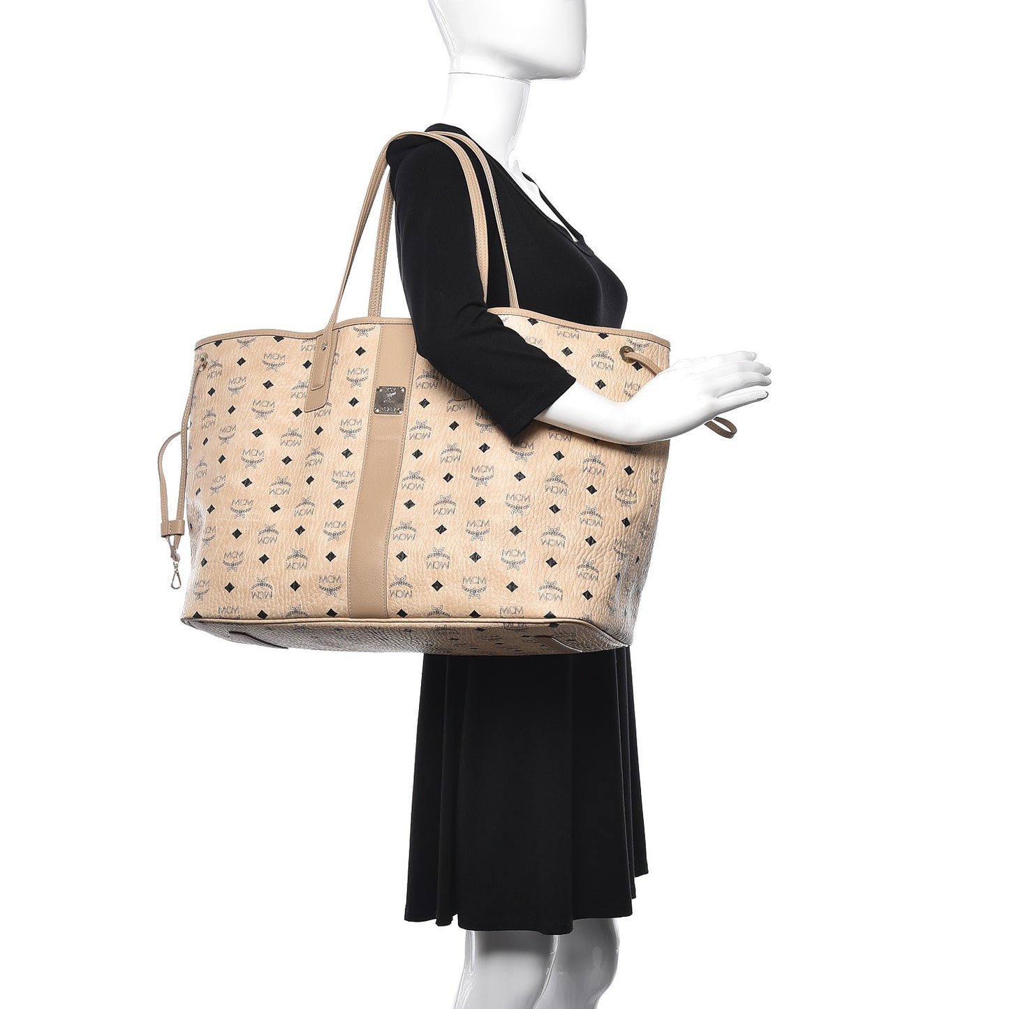 Visetos Large Liz Reversible Shopper Tote Beige