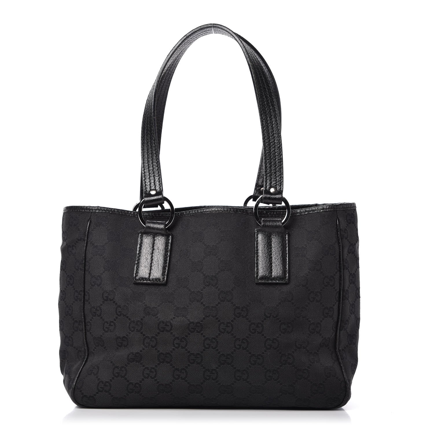 Gucci Monogram Medium Tote Black 1 of 15